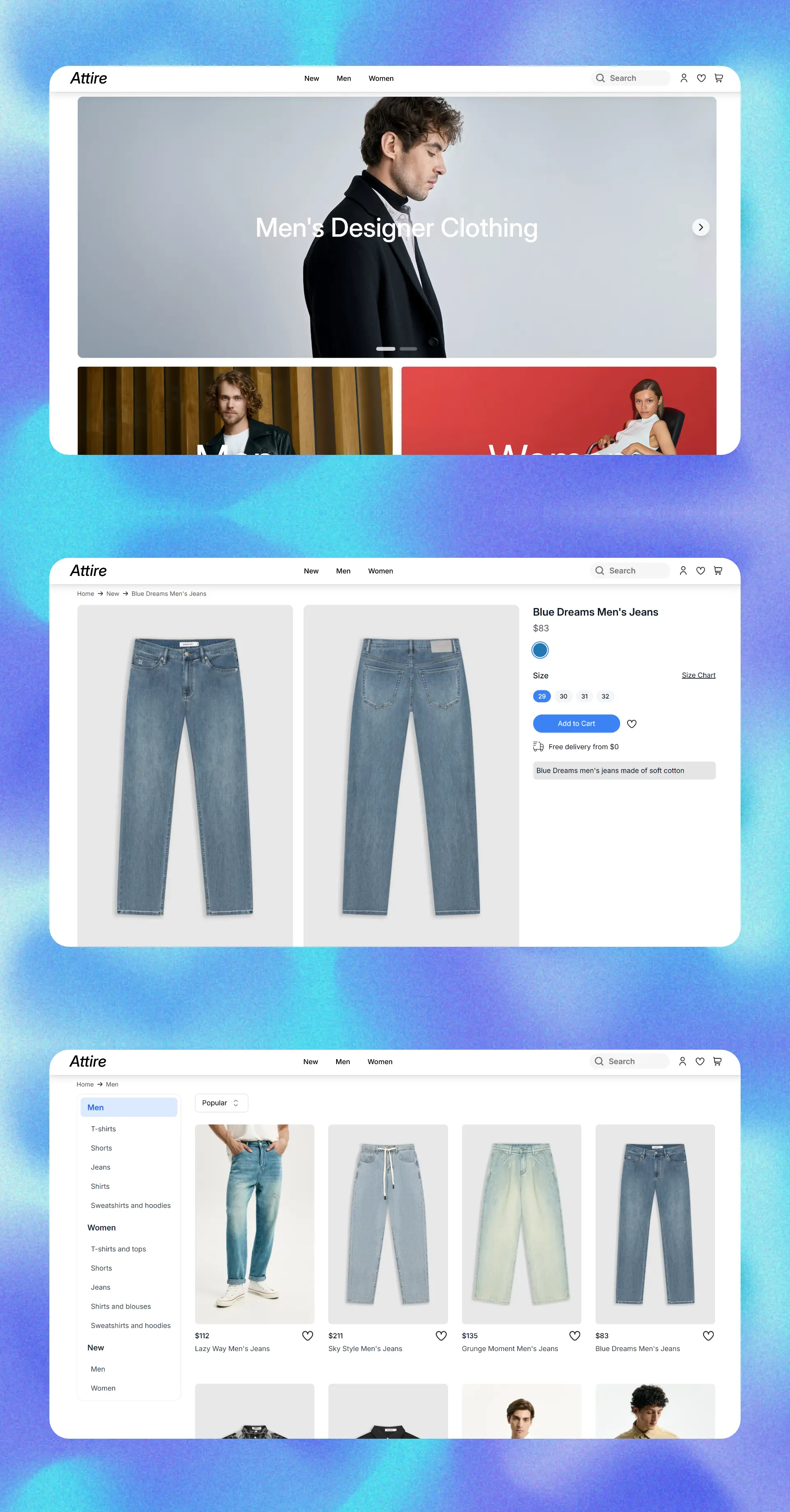 Attire - E-Commerce Store showoff